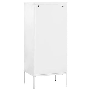 vidaXL Storage Cabinet White 42.5x35x101.5 cm Steel