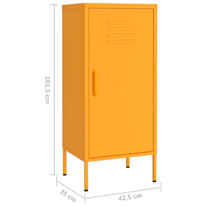 vidaXL Storage Cabinet Mustard Yellow 42.5x35x101.5 cm Steel