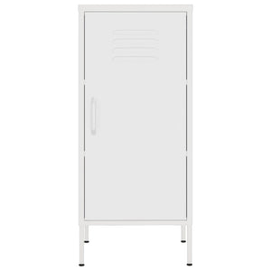 vidaXL Storage Cabinet White 42.5x35x101.5 cm Steel