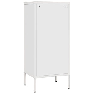 vidaXL Storage Cabinet White 42.5x35x101.5 cm Steel