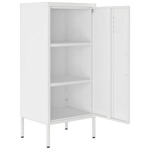 vidaXL Storage Cabinet White 42.5x35x101.5 cm Steel