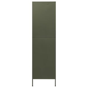 vidaXL Wardrobe Olive Green 90x50x180 cm Steel