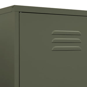 vidaXL Wardrobe Olive Green 90x50x180 cm Steel