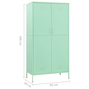 vidaXL Wardrobe Mint 90x50x180 cm Steel