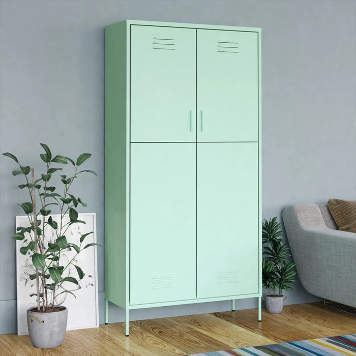 vidaXL Wardrobe Mint 90x50x180 cm Steel