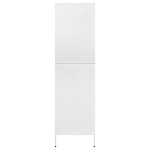 vidaXL Wardrobe White 90x50x180 cm Steel