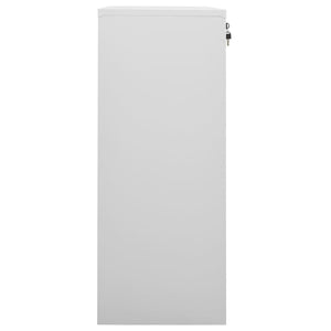 vidaXL Office Cabinet Light Grey 90x40x102 cm Steel