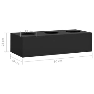 vidaXL Office Flower Box Anthracite 90x40x23 cm Steel