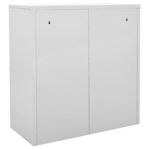 vidaXL Locker Cabinet Light Grey and Blue 90x45x92.5 cm Steel