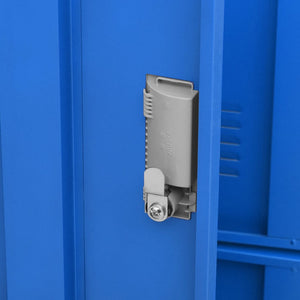 vidaXL Locker Cabinet Light Grey and Blue 90x45x92.5 cm Steel