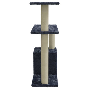 vidaXL Cat Tree with Sisal Scratching Posts Dark Grey 70 cm