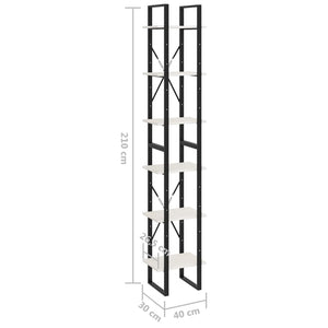 vidaXL High Cabinet White 40x30x210 cm Solid Pine Wood