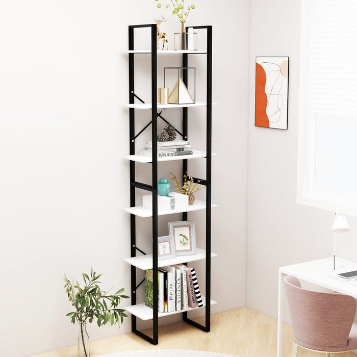 vidaXL Storage Shelf White 60x30x210 cm Engineered Wood