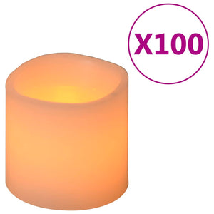 vidaXL Electric LED Candles 100pcs Warm White