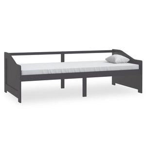 vidaXL 3-Seater Day Bed Dark Grey Solid Pinewood 90x200 cm