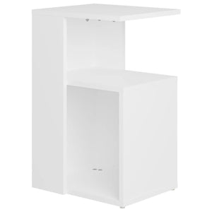 vidaXL Side Table White 36x30x56 cm Engineered Wood