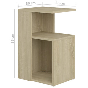 vidaXL Side Table Sonoma Oak 36x30x56 cm Engineered Wood