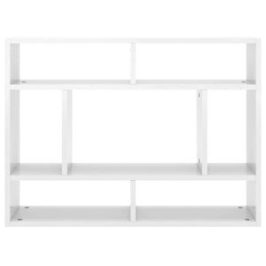 vidaXL Wall Shelf High Gloss White 75x16x55 cm Engineered Wood