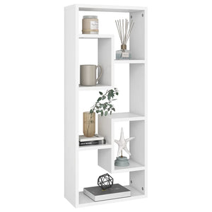 vidaXL Wall Shelf White 36x16x90 cm Engineered Wood