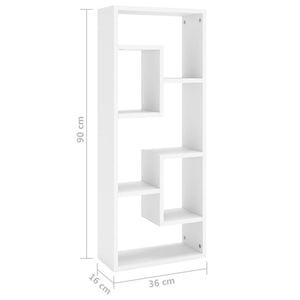 vidaXL Wall Shelf White 36x16x90 cm Engineered Wood