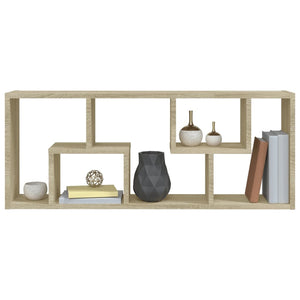 vidaXL Wall Shelf Sonoma Oak 36x16x90 cm Engineered Wood