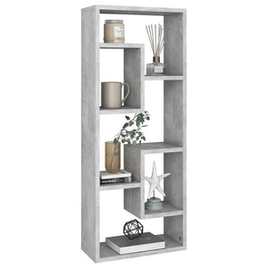 vidaXL Wall Shelf Concrete Grey 36x16x90 cm Engineered Wood