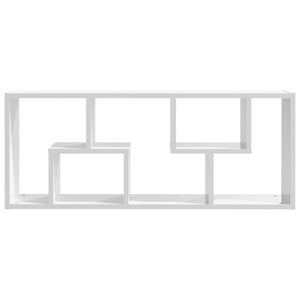 vidaXL Wall Shelf High Gloss White 36x16x90 cm Engineered Wood