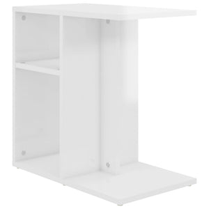 vidaXL Side Table High Gloss White 50x30x50 cm Engineered Wood