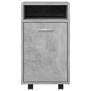 vidaXL Side Cabinet with Wheels Concrete Grey 33x38x60 cm Engineered Wood