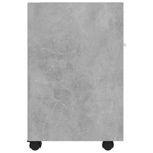 vidaXL Side Cabinet with Wheels Concrete Grey 33x38x60 cm Engineered Wood