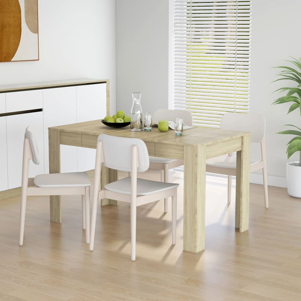 vidaXL Dining Table Sonoma Oak 140x74.5x76 cm Engineered Wood