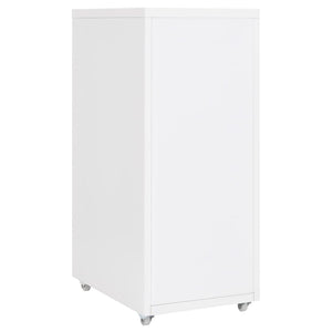 vidaXL Mobile File Cabinet White 28x41x69 cm Metal