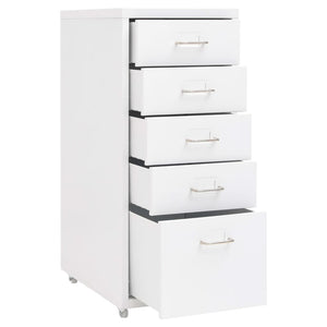 vidaXL Mobile File Cabinet White 28x41x69 cm Metal