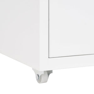 vidaXL Mobile File Cabinet White 28x41x69 cm Metal