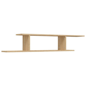 vidaXL Wall-Mounted TV Shelf Sonoma Oak 125x18x23 cm Engineered Wood