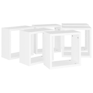 vidaXL Wall Cube Shelves 6 pcs White 30x15x30 cm