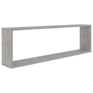 vidaXL Wall Cube Shelf 4 pcs Concrete Grey 100x15x30 cm Engineered Wood