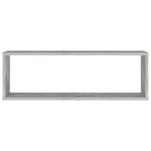 vidaXL Wall Cube Shelf 4 pcs Concrete Grey 80x15x26.5 cm Engineered Wood