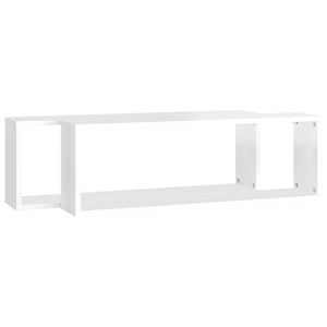 vidaXL Wall Cube Shelf 2 pcs High Gloss White 80x15x26.5cm Engineered Wood