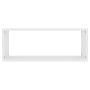 vidaXL Wall Cube Shelf 2 pcs White 60x15x23 cm Engineered Wood