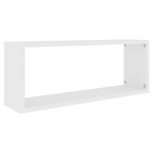 vidaXL Wall Cube Shelf 4 pcs White 60x15x23 cm Engineered Wood