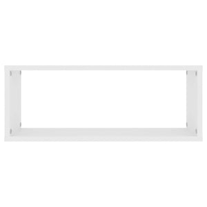 vidaXL Wall Cube Shelf 4 pcs White 60x15x23 cm Engineered Wood