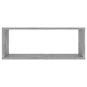 vidaXL Wall Cube Shelf 4 pcs Concrete Grey 60x15x23 cm Engineered Wood