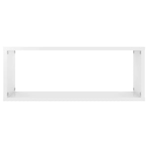 vidaXL Wall Cube Shelf 4 pcs High Gloss White 60x15x23 cm Engineered Wood