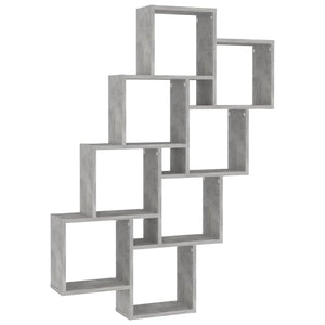 vidaXL Wall Cube Shelf Concrete Grey 90x15x119 cm Engineered Wood