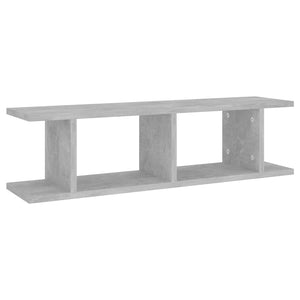 vidaXL Wall Shelves 2 pcs Concrete Grey 75x18x20 cm Engineered Wood