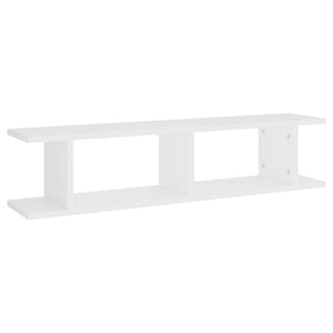 vidaXL Wall Shelf 2 pcs White 90x18x20 cm Engineered Wood