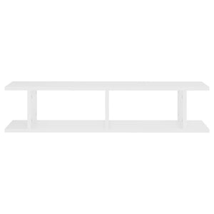 vidaXL Wall Shelf 2 pcs White 90x18x20 cm Engineered Wood