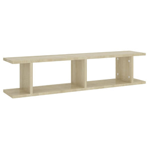 vidaXL Wall Shelf 2 pcs Sonoma Oak 90x18x20 cm Engineered Wood