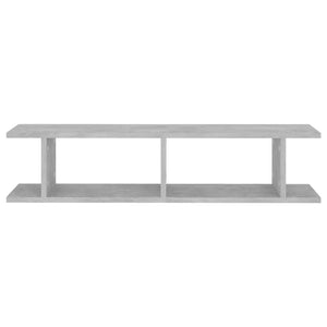 vidaXL Wall Shelf 2 pcs Concrete Grey 90x18x20 cm Engineered Wood